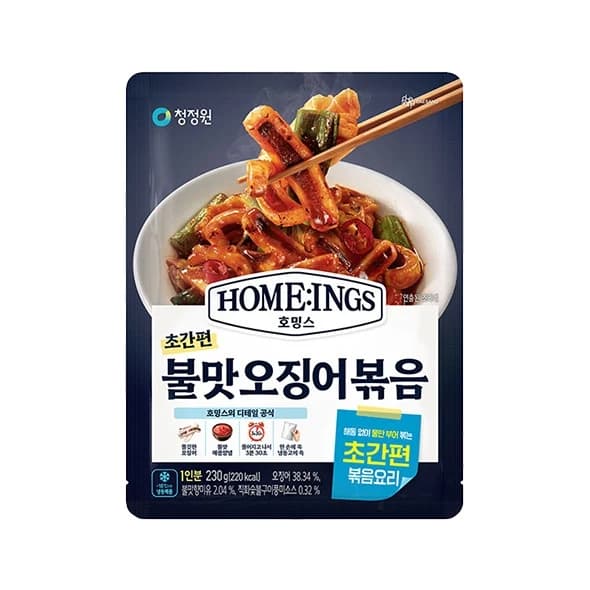 청정원 호밍스 호밍스 초간편 불맛오징어볶음 230g 밀키트