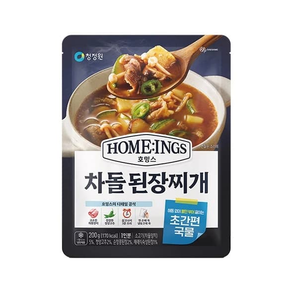청정원 호밍스 청정원 호밍스 초간편 차돌 된장찌개 200g 밀키트